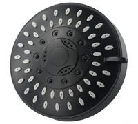 Dolvitrny 4-Inch Rotatable Adjustable Five-Speed Water-Saving High-Pressure Shower Head for Concealed Top Spray - ABS Construction, G1/2" Thread, Black