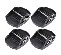 Dolvitrny 4 Pack for rv Trailer Jack Pads Wheel Foot Leg Support Lift | Stable Plastic Leveller, Black Foot Adapter for Leg Support, Easy Install Kit for Fifth Wheel for campers and