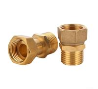 Dolvitrny 4-Point G1/2 Threaded Valve, Brass Water Pipe Joint with Leak-Proof Design, HPB58 Brass Industrial Plumbing Adapter, Gravity Necking Connection