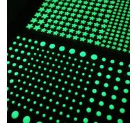 Dolvitrny 413-Piece Glow-in-the-Dark PVC Star Wall Decals for Bedroom Ceiling Decor - Starry Night for Galaxy Art, Kids Room Glow Stickers, Dark-Absorbing Stars