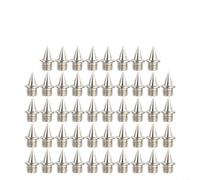 Dolvitrny 48PCS Steel Spikes for Running Shoes, 6.4mm Needle Spike Replacements for Track and Field, Cross Country, Athletic Shoes - Silver & Gold(silver)