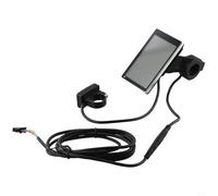 Dolvitrny 5-Pin M5 LCD Display for Electric Bikes - Speedometer, Battery Capacity, Assistant Level & ODO Indicator - ABS Housing, Stalinite Screen, 9.4 x 8.8 x