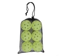 Dolvitrny 6-Pack Glow-in-the-Dark Pickleball Balls for Indoor and Outdoor Play - UV Reactive, Fluorescent, Nighttime Practice Set, 2.87-Inch Diameter, PE(Yellow)