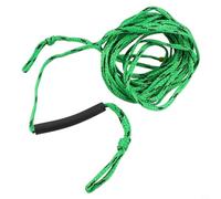 Dolvitrny 60ft 3K Marine Tow Rope for Tubing, Wakeboard, Kneeboard & Water Ski - Floating Design with Foam Handle, 2600 lb Break Strength, 3-Person Towable(green black)