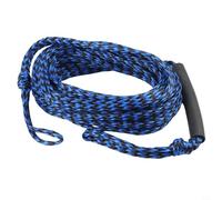 Dolvitrny 60ft 3K Marine Tow Rope for Tubing, Wakeboard, Kneeboard & Water Ski - Floating Design with Foam Handle, 2600 lb Break Strength, 3-Person Towable(blue black)