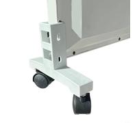 Dolvitrny Adjustable Infrared Heater Foot Bracket with 360-Degree Swivel Wheels and Sturdy Horizontal Bar Support for Mobile Infrared Radiator Mounting(White)