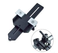 Dolvitrny Adjustable Rip Fence Guide for Table Saw, Thin Strip Cutting Jig Compatible with 3/8" x 3/4" T Slots, Woodworking Tool in Aluminum Alloy(Black)