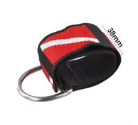 Dolvitrny Adjustable Scuba Diving Wrist Strap Lanyard with 316 Stainless Steel D-For Ring for Dive Lights & Underwater Cameras - Nylon Webbing Band for Snorkeling(flag37x4cm)