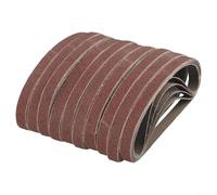 Dolvitrny Aluminium Oxide Sanding Belts 330mm x 10mm, Flexible and Resin Bonded Abrasive Belts for Finger File Sander, High Efficiency Grinding & Polishing(80)