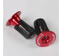 Dolvitrny Aluminum Alloy For Bar Ends for 22mm-24mm Handlebars - Road & Mountain For Bike Handlebar End, Grips, and (Black/Red/Green/Purple/Gold)(Red)