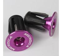 Dolvitrny Aluminum Alloy For Bar Ends for 22mm-24mm Handlebars - Road & Mountain For Bike Handlebar End, Grips, and (Black/Red/Green/Purple/Gold)(Purple)