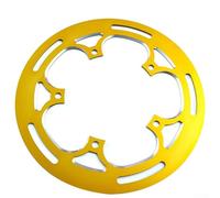 Dolvitrny Aluminum Alloy For Bike Chainring Guard for BCD 130mm Single Chainring - 50T to 54T Chainring Protector Cover, 235mm Diameter, 2mm Thick(Golden)