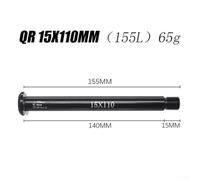 Dolvitrny Aluminum Alloy For Thru Axle for FOX SC32/34/36 Series Front Fork, 100x15mm / 110x15mm Mountain For Bike Replacement Part, Lightweight with M6 Wrench(For FOX QR15x110mm)