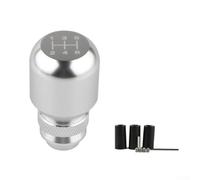 Dolvitrny Aluminum Alloy Gear Shift Knob for Manual and Automatic Transmissions - Retractable, Adjustable, Ergonomic Design Compatible with Most C(SILVER)