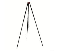 Dolvitrny Aluminum Camping Tripod with Adjustable Height up to 124 cm, Foldable & Telescopic Tripod Stand for Cooking Pots, Campfire Grills, and Hanging Lights