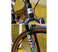 Dolvitrny Aluminum For Bike Head Badge Decals for Folding Bikes - Curved Adjustable Radius Sticker for k, Stem & Tube - Alloy For Accessory