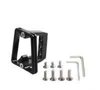 Dolvitrny Aluminum Front Carrier Mount for Bikes - 3-Hole For Frame Adapter, Lightweight Front Rack Mounting Block, Compatible with Front Shelf &(black)