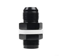 Dolvitrny Aluminum Fuel Cell Bulkhead Fitting Adapter for Automotive Fuel Systems - Anodized Black, Leak-Proof Sealing, Machined, Reus(AN10)