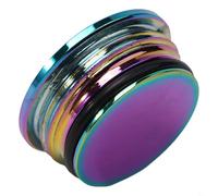 Dolvitrny Aluminum Hydraulic Disc Brake Caliper Cap for Hope Tech 3 E4 - Lightweight 5g, 19.8 x 9.2 mm Bore Cover in Red/Green/Purple/Silver(For)