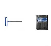 Dolvitrny Ball End T-Shape Hex Key Set, 45# Steel Ergonomic Wrench with Rubber Coating for Mechanical Repair, Heavy Duty Hand Tool Kit with Case(9PCS)