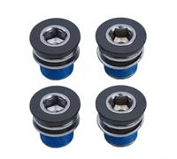 Dolvitrny Bicycle Crank Arm Bolts M15, Steel Electro Silvered Rustproof Screws For ISIS Axle EBike Cranksets, 22Mm Length With Plastic Seal, Black, 2 Pieces Set(4PCS)