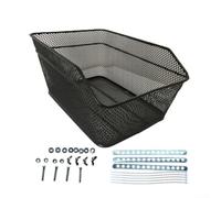 Dolvitrny Bicycle Rear Rack Basket Large Capacity Iron Wire Cargo Carrier 40x30x20cm Storage Box for Groceries Picnic Commute Easy Install Black