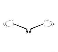 Dolvitrny Bicycle Rearview Mirror, Dual-Field Vision Alloy Handlebar M-