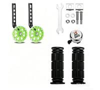 Dolvitrny Bicycle Training Wheels for 12-20 Inch Kids Bikes, | Silent PVC Rollers, Motion-Activated Lights, Metal Frame