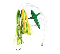 Dolvitrny Big Game Fishing Teaser Rigged Feather Trolling Lure - UV-Reflective Squid Tuna For Daisy Chain Saltwater Artificial Bait for Offshore & For Deep Sea Trolling(C1)