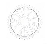 Dolvitrny Bike Chainring 42T Narrow Wide Tooth CNC Machined | 42T secure retention, lightweight aluminum, fits 8-12 speed, rough terrain ready, sleek silver option(Silver 40T)