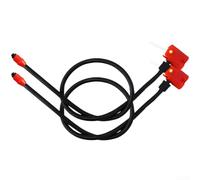 Dolvitrny Bike Pump Hose Replacement with for-Universal Valve Adapter, for Presta for-Schrader for Dunlop Compatible, Extended Bicycle Inflator Hose(B)