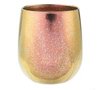 Dolvitrny Camping Cup, Double-Walled Insulated Mug for Hot & Cold Drinks, Lightweight Rust- Ti Tumbler with Non-Slip Base - 255ml, 90mm Tall(Pink)