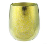 Dolvitrny Camping Cup, Double-Walled Insulated Mug for Hot & Cold Drinks, Lightweight Rust- Ti Tumbler with Non-Slip Base - 255ml, 90mm Tall(yellow)