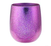 Dolvitrny Camping Cup, Double-Walled Insulated Mug for Hot & Cold Drinks, Lightweight Rust- Ti Tumbler with Non-Slip Base - 255ml, 90mm Tall(purple)