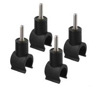 Dolvitrny Camping Wagon Cart Table Board Buckle Attachments, Plastic Desktop Repair-Clips For Folding Trolley, Compatible With 6Mm And 8Mm Thread Specifications, Black,(6mm)