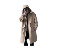 Dolvitrny Casual Business Trench Coat Korean Style Loose | Windproof design, loose fit comfort, big storage pockets, anti-wrinkle fabric, zipper closure