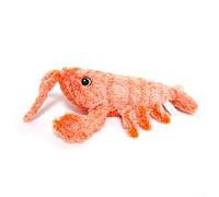 Dolvitrny Cute Interactive Dog Toy, Floppy Lobster Funny Interactive Cat Dog Plush Toys, Electric Simulation Pet Chew Toys for Small and Medium Dogs (Orange)