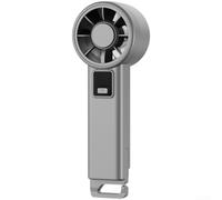 Dolvitrny Digital Display Handheld Fan, 199 Speeds Turbo Portable For Mini Fan With Foldable Clip, Compact Cooling For Camping And Hiking(Silver-gray)