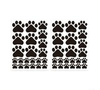 Dolvitrny Dog and Cat Pawprints Wall Stickers Set - 44-Piece Vinyl Pet Footprint Decals, Removable Self- Animal Footprint Decor for Home & Nursery