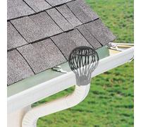 Dolvitrny Downpipe For Leaf Guard Set of 4 - Plastic Gutter For Leaf Filter for Standard Rainwater Downpipes, Black Rainwater Downpipe Screen, 12.5 cm Diameter