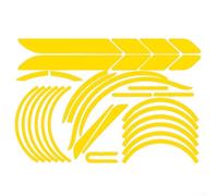 Dolvitrny Electric Scooter Reflective Decal for Xiaomi For - PVC Night Visibility Safety Sticker, Rear View Reflective Strip for Road Crossing(黄色)