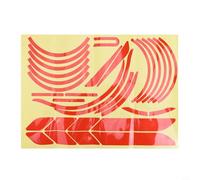 Dolvitrny Electric Scooter Reflective Decal for Xiaomi For - PVC Night Visibility Safety Sticker, Rear View Reflective Strip for Road Crossing(红色)