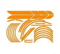 Dolvitrny Electric Scooter Reflective Decal for Xiaomi For - PVC Night Visibility Safety Sticker, Rear View Reflective Strip for Road Crossing(橙色)