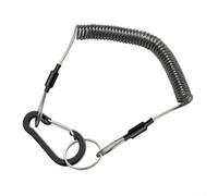 Dolvitrny Fish Landing Tool: Steel Wire Release Clip with 1.5m High-Elasticity Lanyard for Fishing Net Pliers Holder - Alloy Clasp, 49-Strand Reinforced Rope(2M)