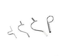 Dolvitrny Fly Fishing Rod Guides Set - Stainless Steel Tip Top, Stripper & Snake Guides with Hook Keeper for Rod Building and Repair (11-Piece Kit)