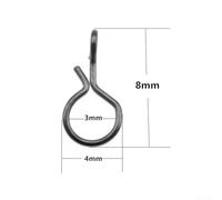 Dolvitrny Fly Fishing Snap 50pcs, Quick Change Connector for Flies Hook Lures, No-Knot Snaps in S M L Sizes, Stainless Steel Swivel Tackle Clips(8mm)