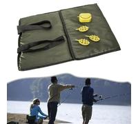 Dolvitrny Foldable Carp Landing Mat with Bait Cage Kit - Lightweight Fishing Unhooking Pad for Carp Handling, Polyester + Pearl Cotton, 80 x 35 cm