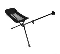 Dolvitrny Folding Chair-Footrest, Lightweight Aluminum Alloy With Breathable Mesh, Portable Retractable Footstools For Camping Hiking Beach Outdoor Activities(Black)