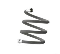 Dolvitrny Food-Grade Silicone Shower Hose, 1.5m Anti-Tangle Replacement with 360° Brass Connectors RV, Bidet, Pet Bathing(gray)