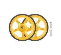 Dolvitrny for Brompton Replacement Wheels 60mm Folding Bike Casters Lightweight Aluminium Silent Sealed Bearing Anti Slip Rubber Rollers(Gold, Pair)